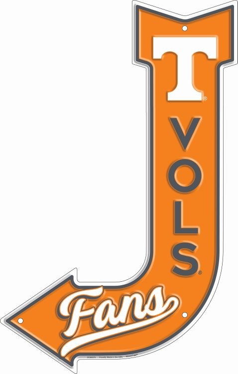 signs 4 fun Tennessee Volunteers Bent Arrow Die Cut Sign