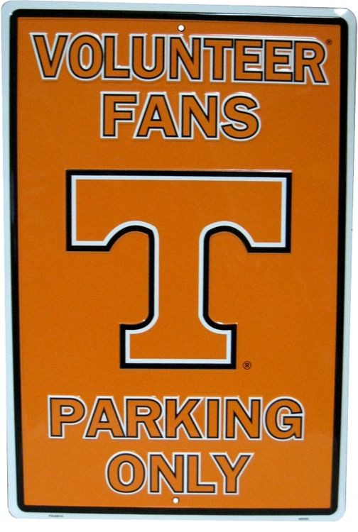 signs 4 fun Tennessee Volunteers Fans Large Parking Sign