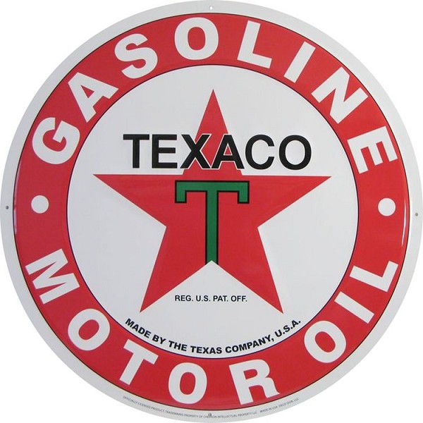 signs 4 fun Texaco Logo Lg 24 inch Large Round Sign