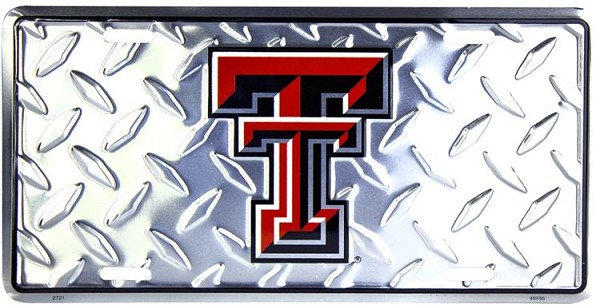 signs 4 fun Texas Tech Red Raiders Diamond License Plate