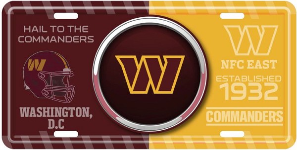 signs 4 fun Washington Commanders Bullseye License Plate