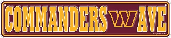 signs 4 fun Washington Commanders Small Street Sign