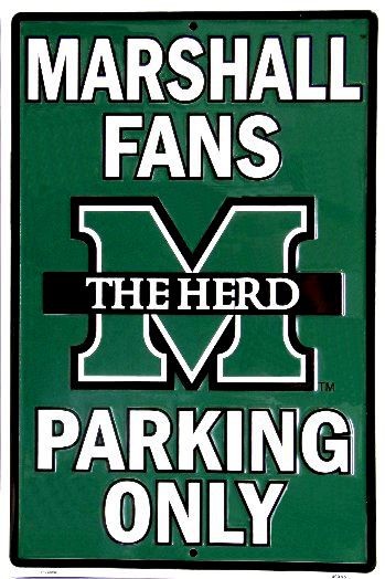 signs 4 fun West Virginia Marshall U Large Parking Sign