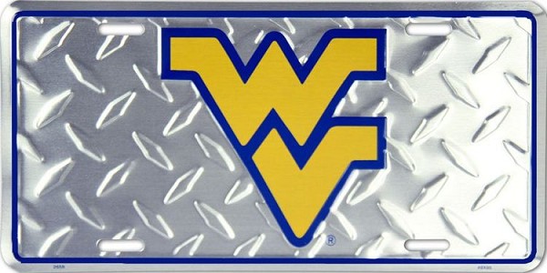 signs 4 fun West Virginia Mountaineers Diamond License Plate