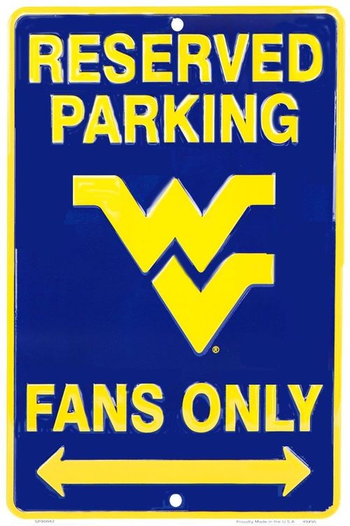 signs 4 fun West Virginia Mountaineers Fans Sm. Parking Sign