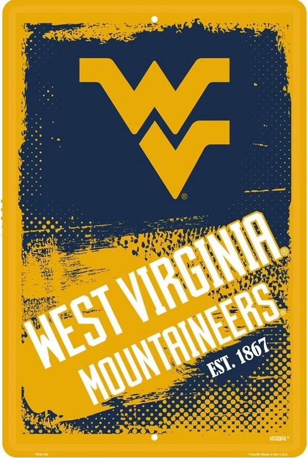 signs 4 fun West Virginia Mountaineers Grunge Large Parking Sign