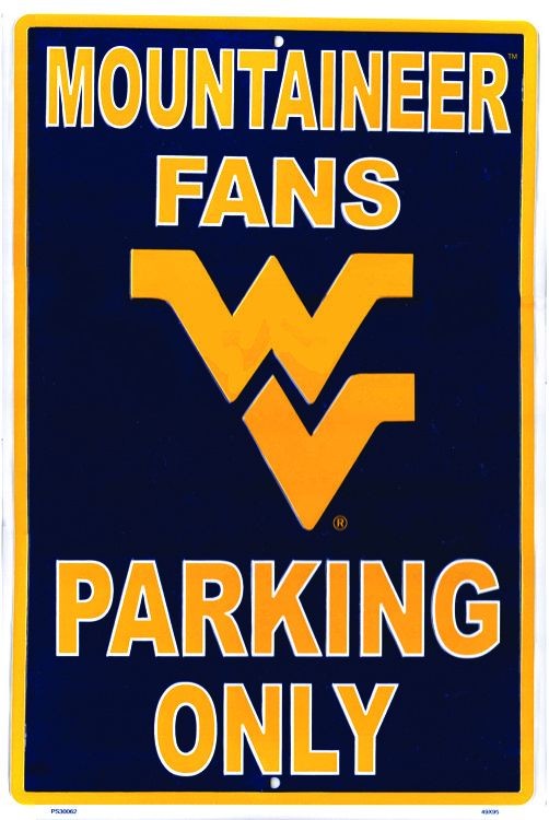 signs 4 fun West Virginia Mountaineers Large Parking Sign