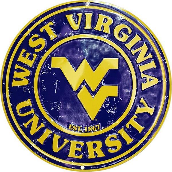 signs 4 fun West Virginia Mountaineers Retro Round Sign