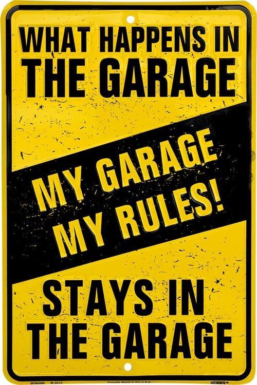 signs 4 fun What Happens In The Garage Sm. Parking Sign