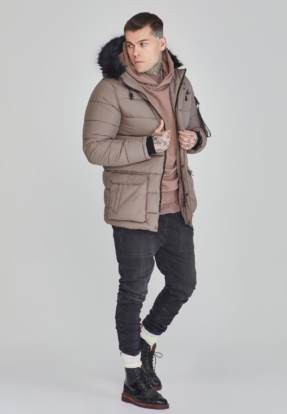 Sik Silk Beige Parka