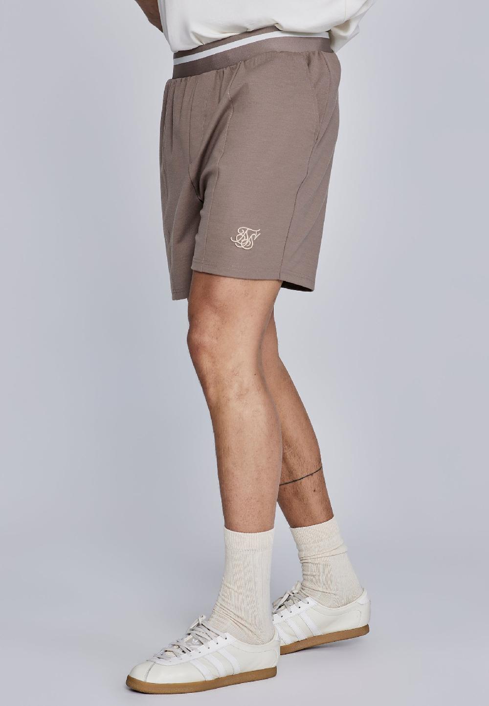 sik silk Beige Retro Shorts