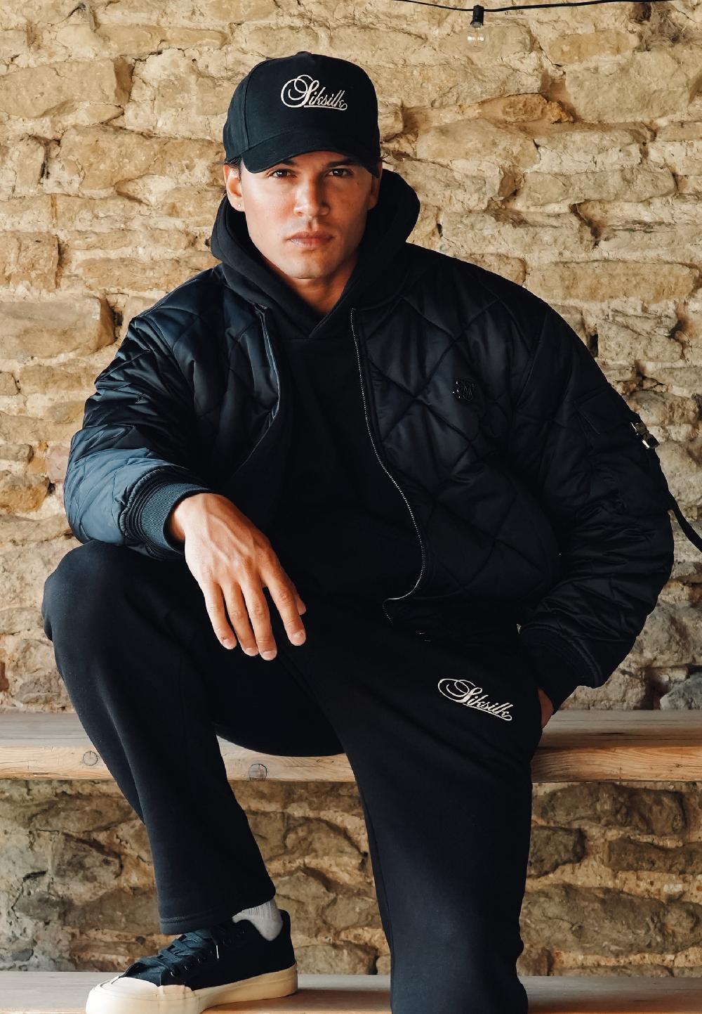 sik silk Black Bomber Jacket