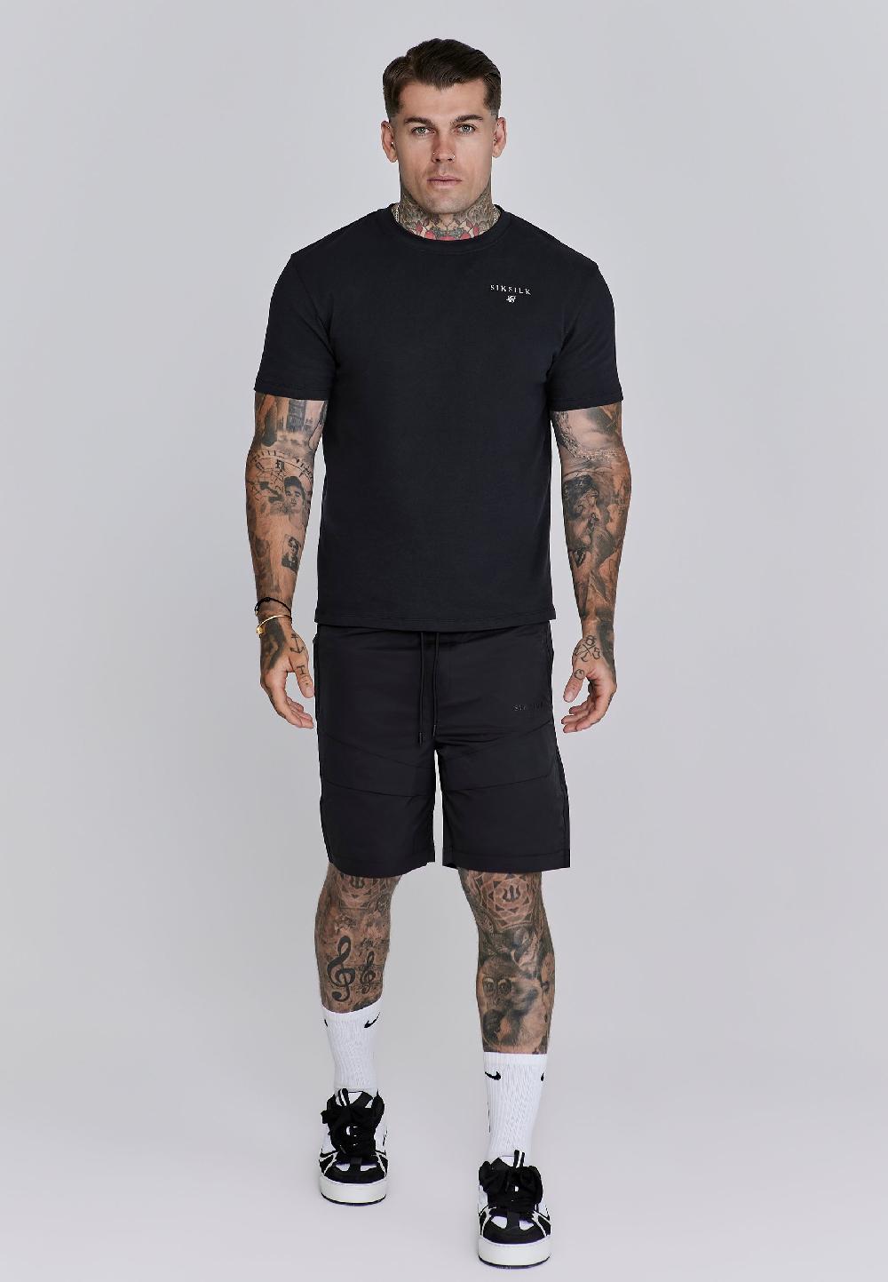 Sik Silk Black Cargo Shorts