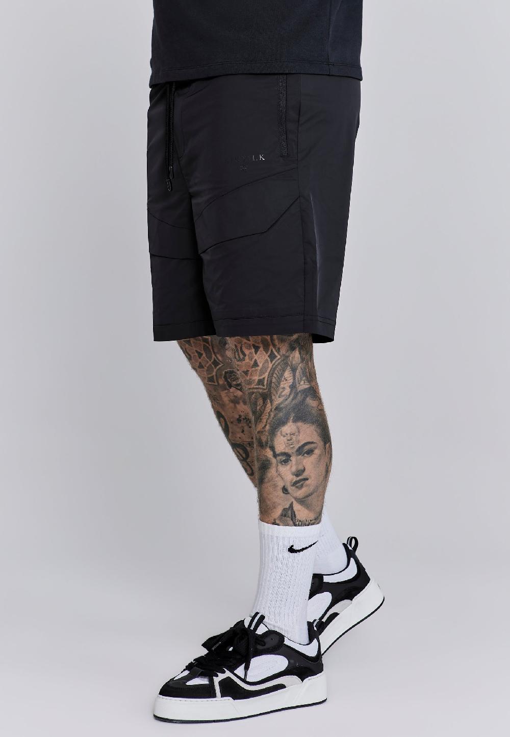 sik silk Black Cargo Shorts