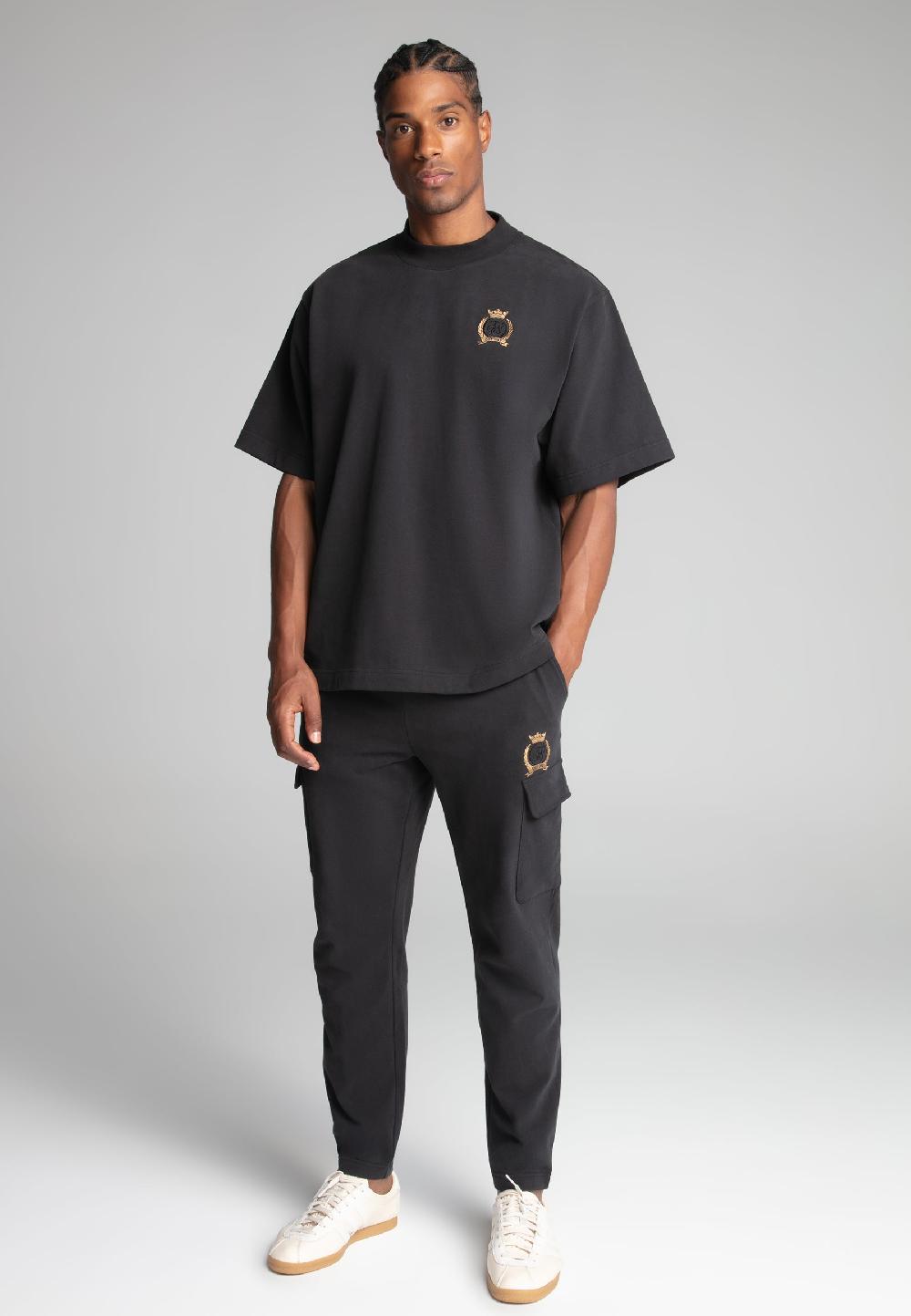 Sik Silk Black Crest Cargo Joggers