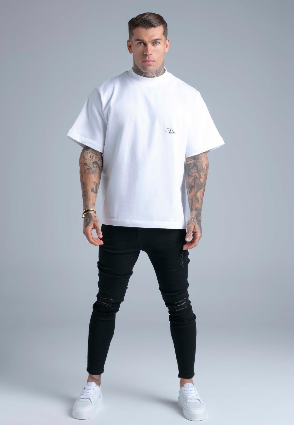 Sik Silk Black Distressed Skinny Jeans