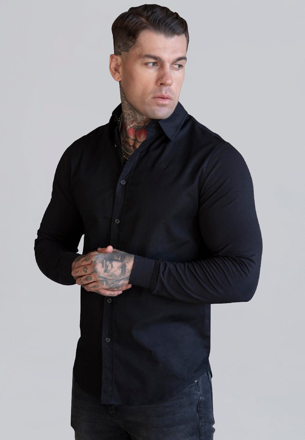 sik silk Black Essentials Long Sleeve Shirt