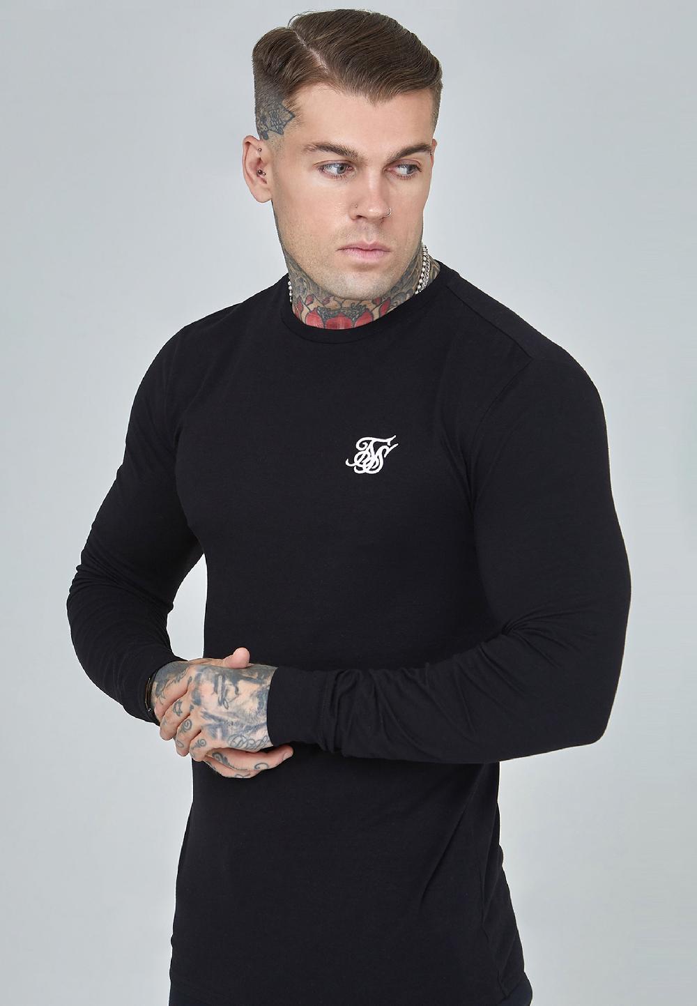 sik silk Black Essentials LS T-Shirt