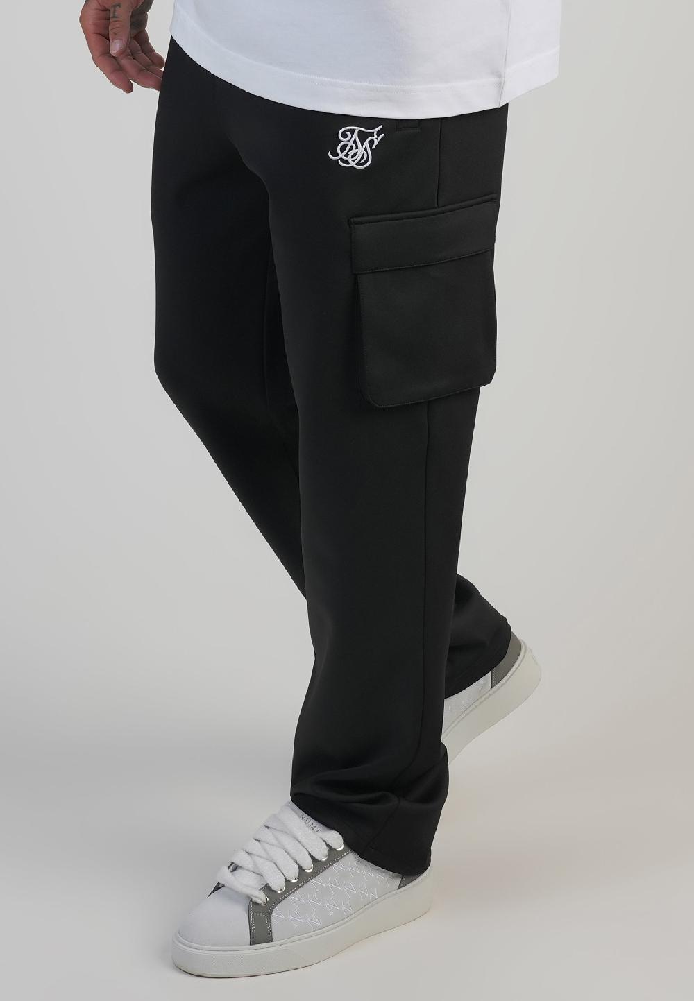 sik silk Black Essentials Poly Cargos