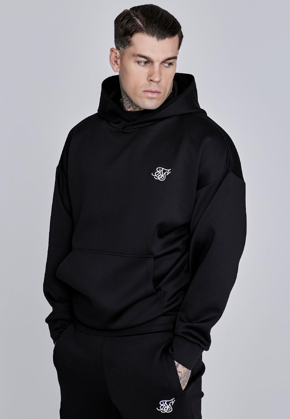 sik silk Black Essentials Poly Hoodie