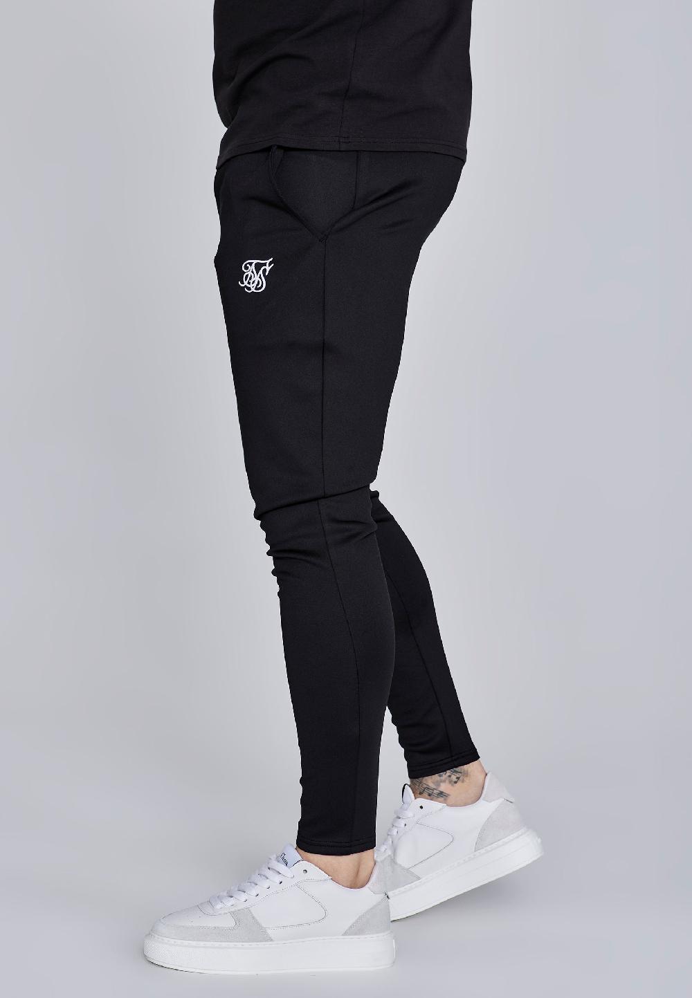 Sik Silk Black Essentials Poly Joggers