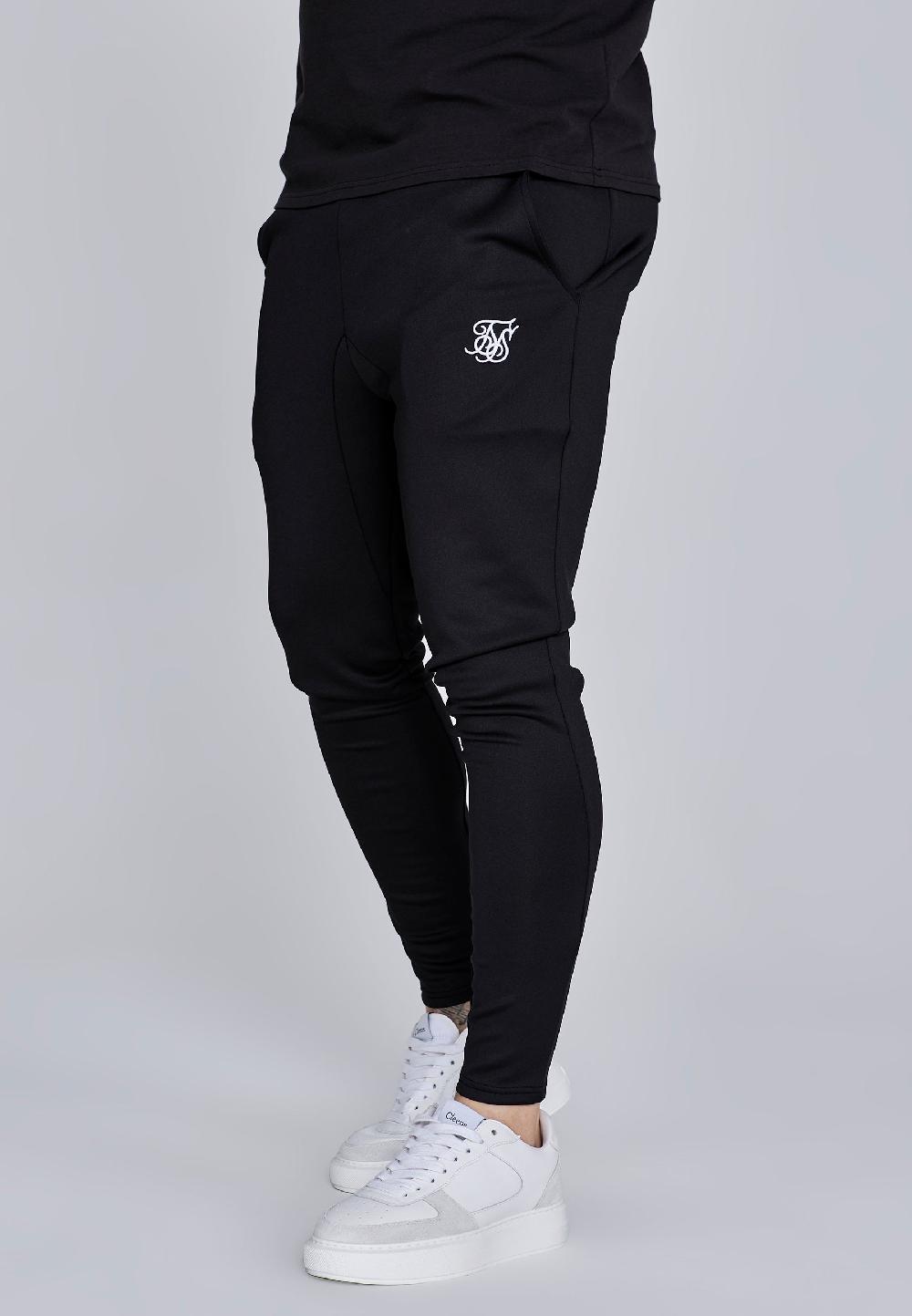 sik silk Black Essentials Poly Joggers