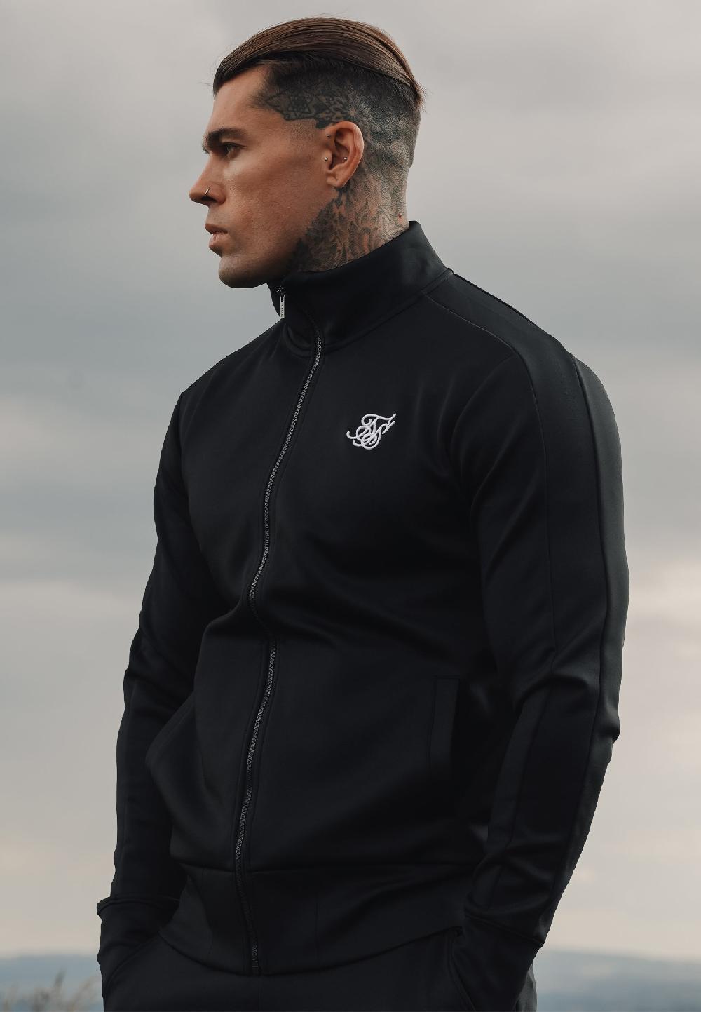 sik silk Black Essentials Poly Track Top