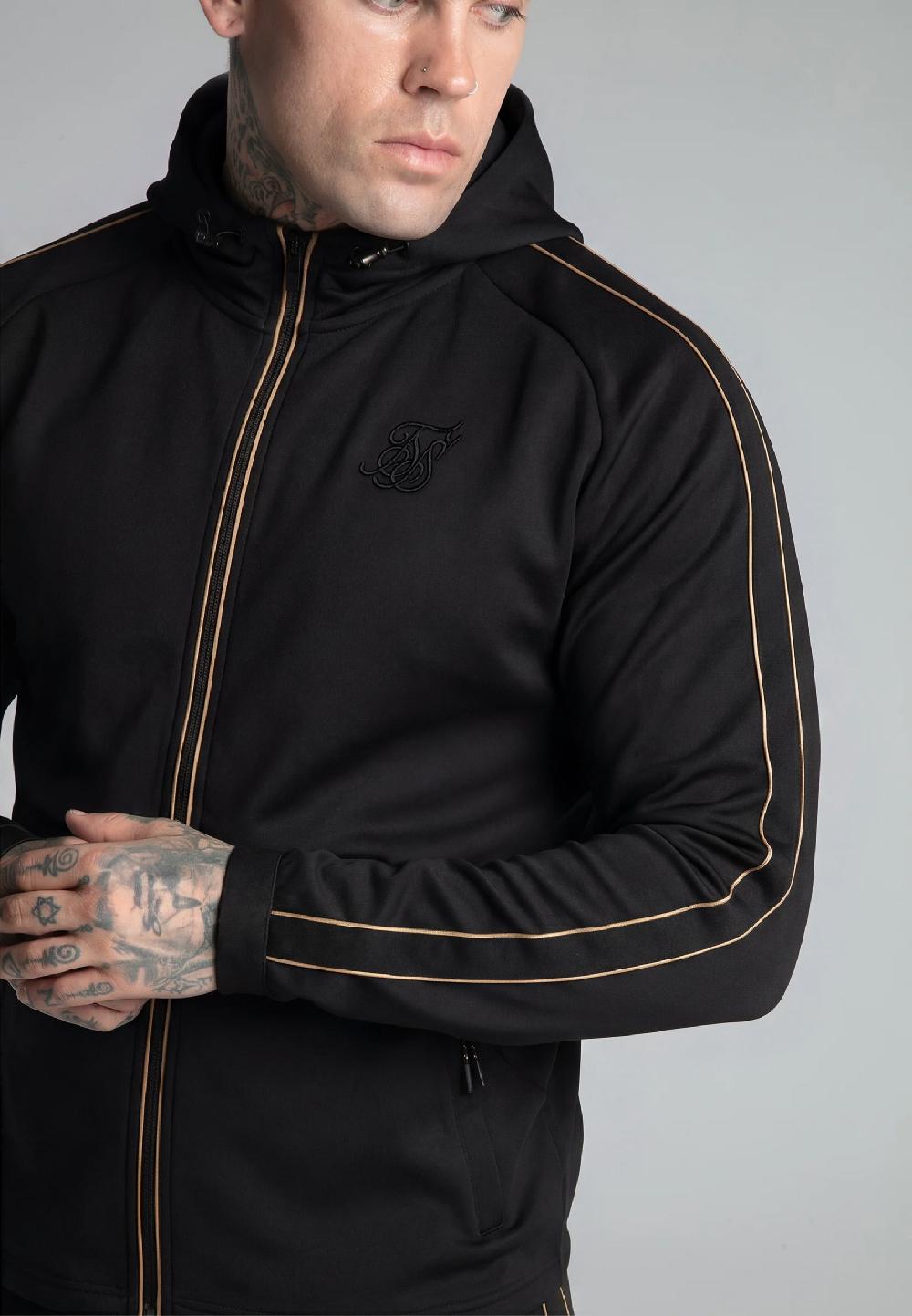 Sik Silk Black Full Zip Hoodie