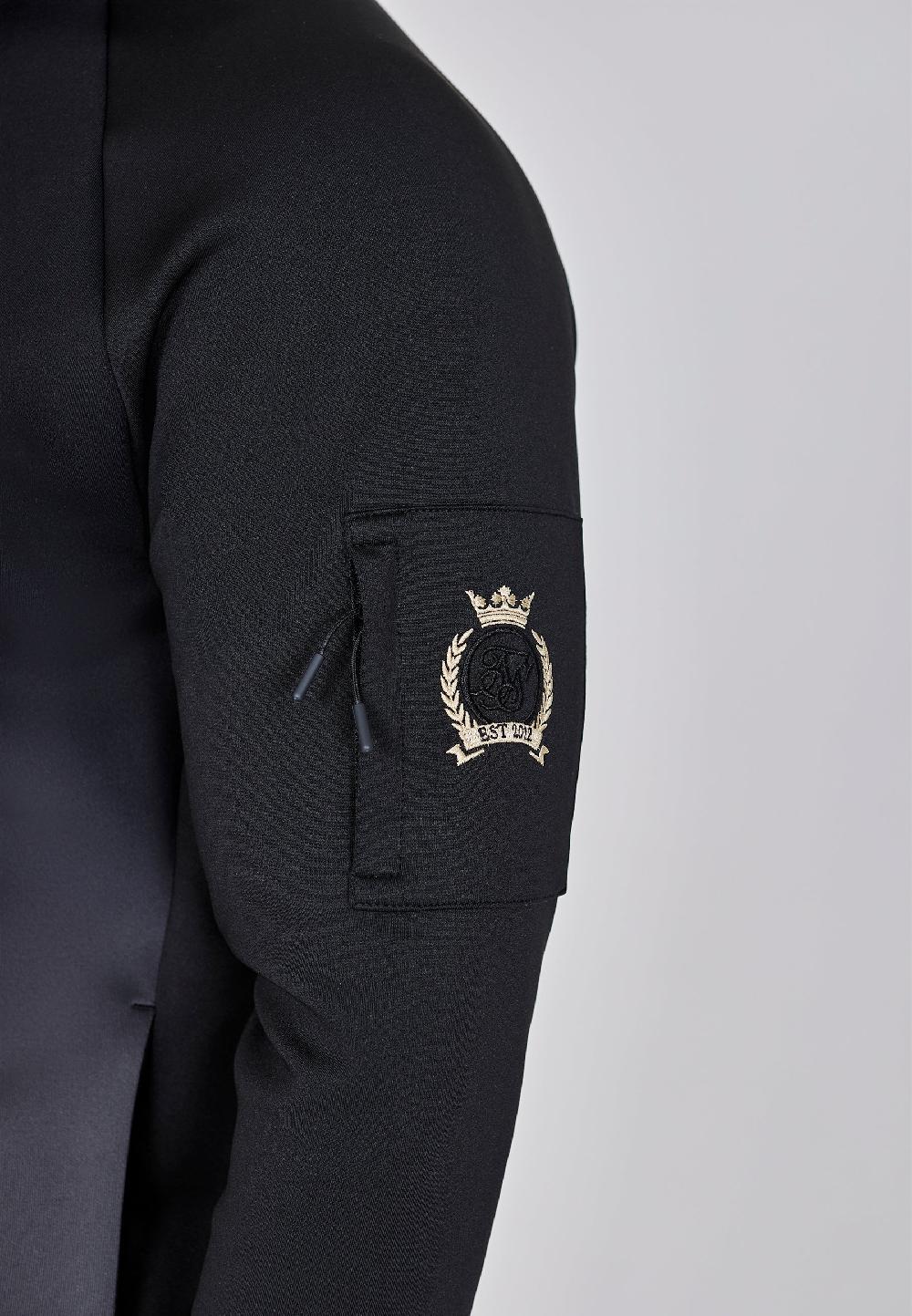 Sik Silk Black Full Zip Hoodie