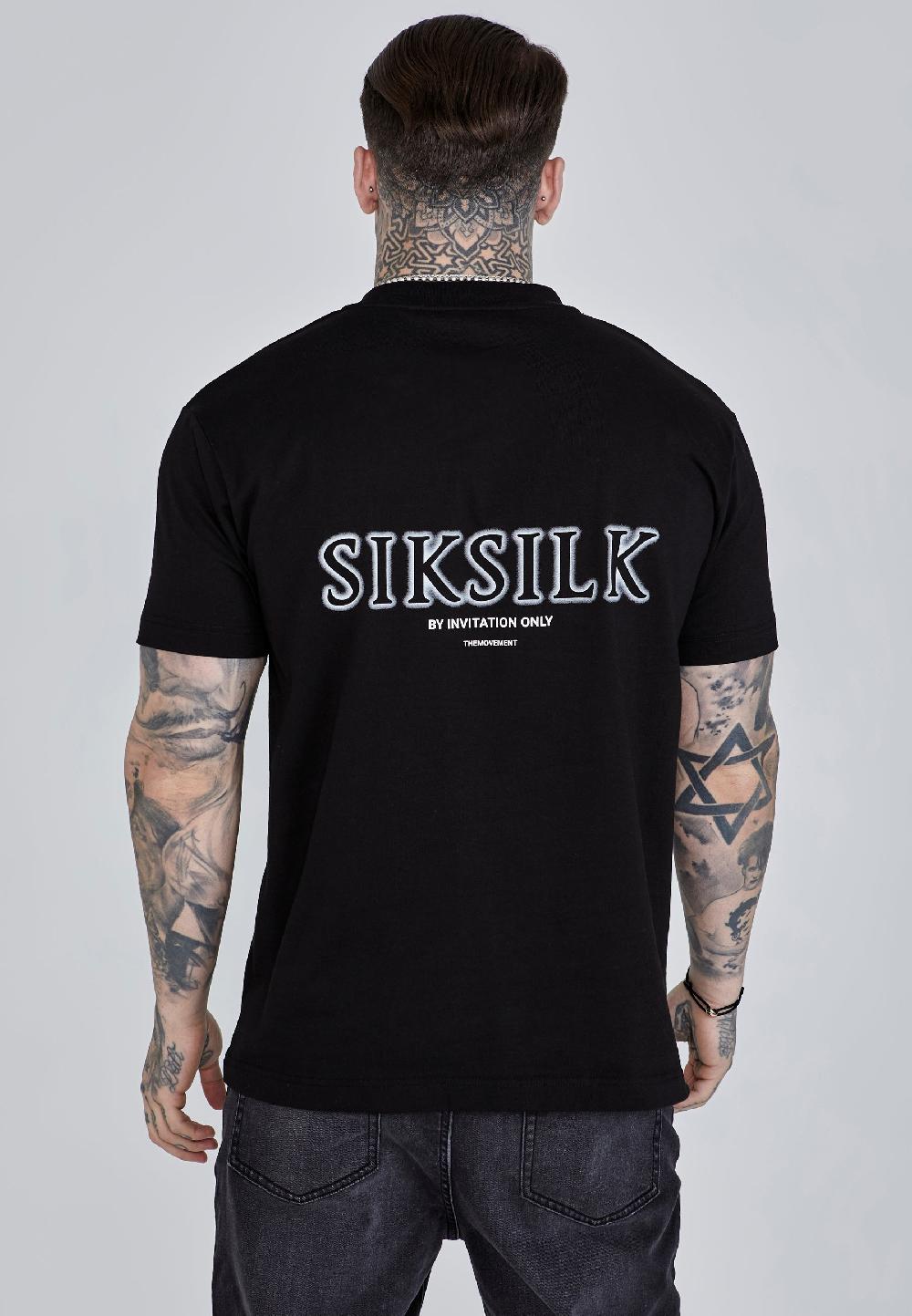 sik silk Black Graphic T-Shirt