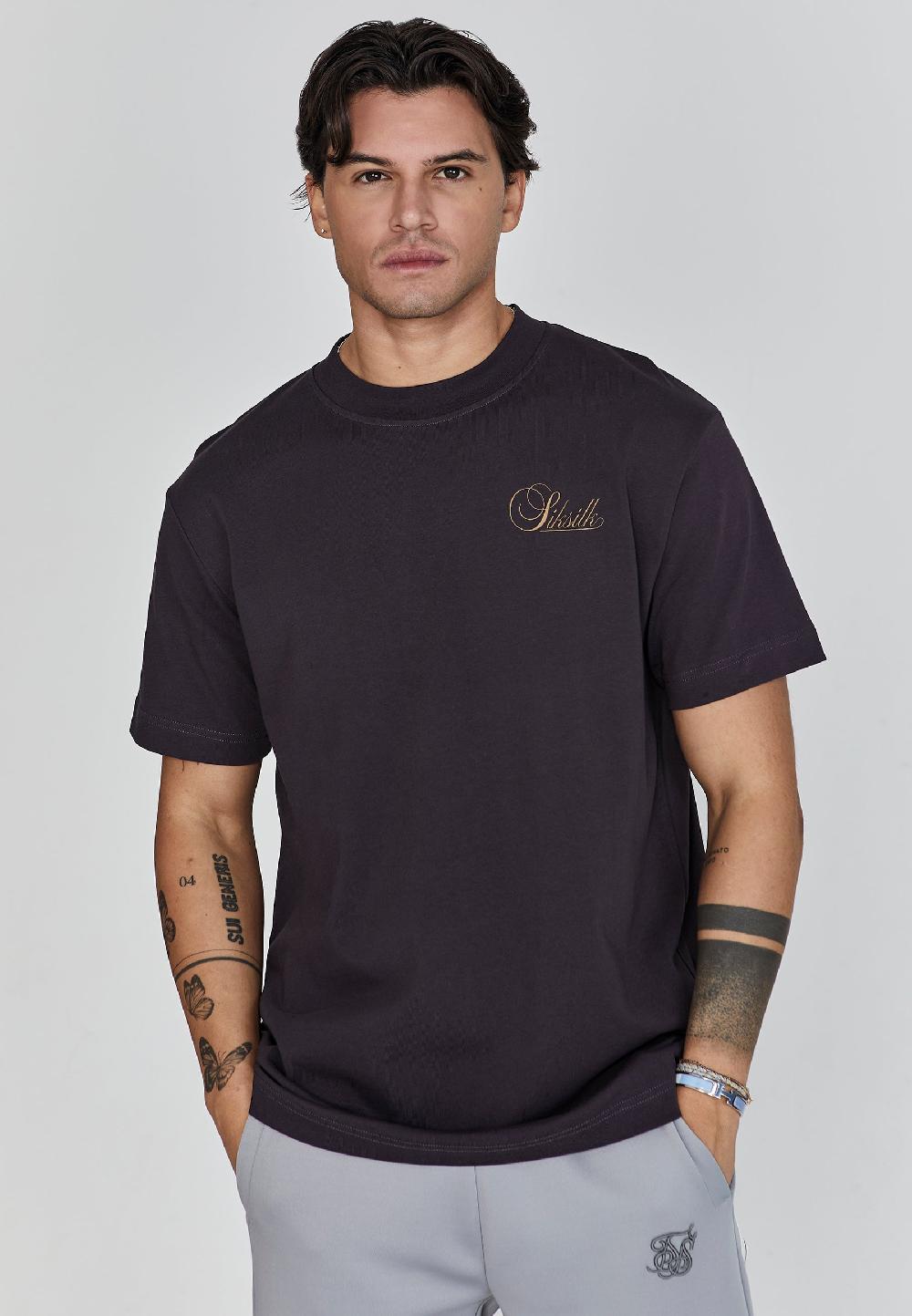 sik silk Black Graphic T-Shirt