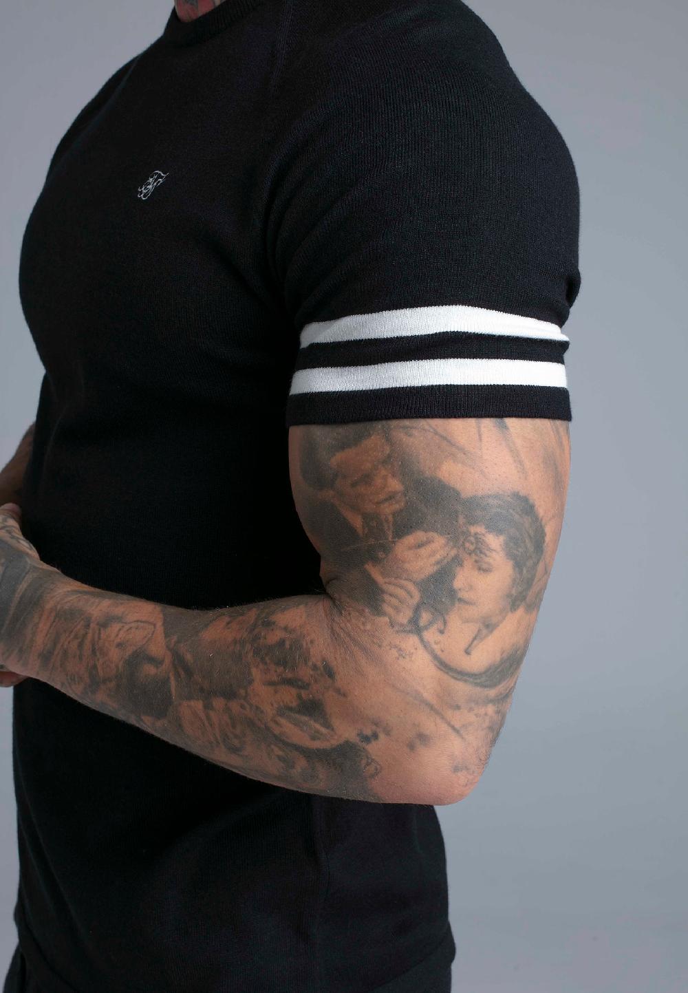 Sik Silk Black Knitted T-Shirt
