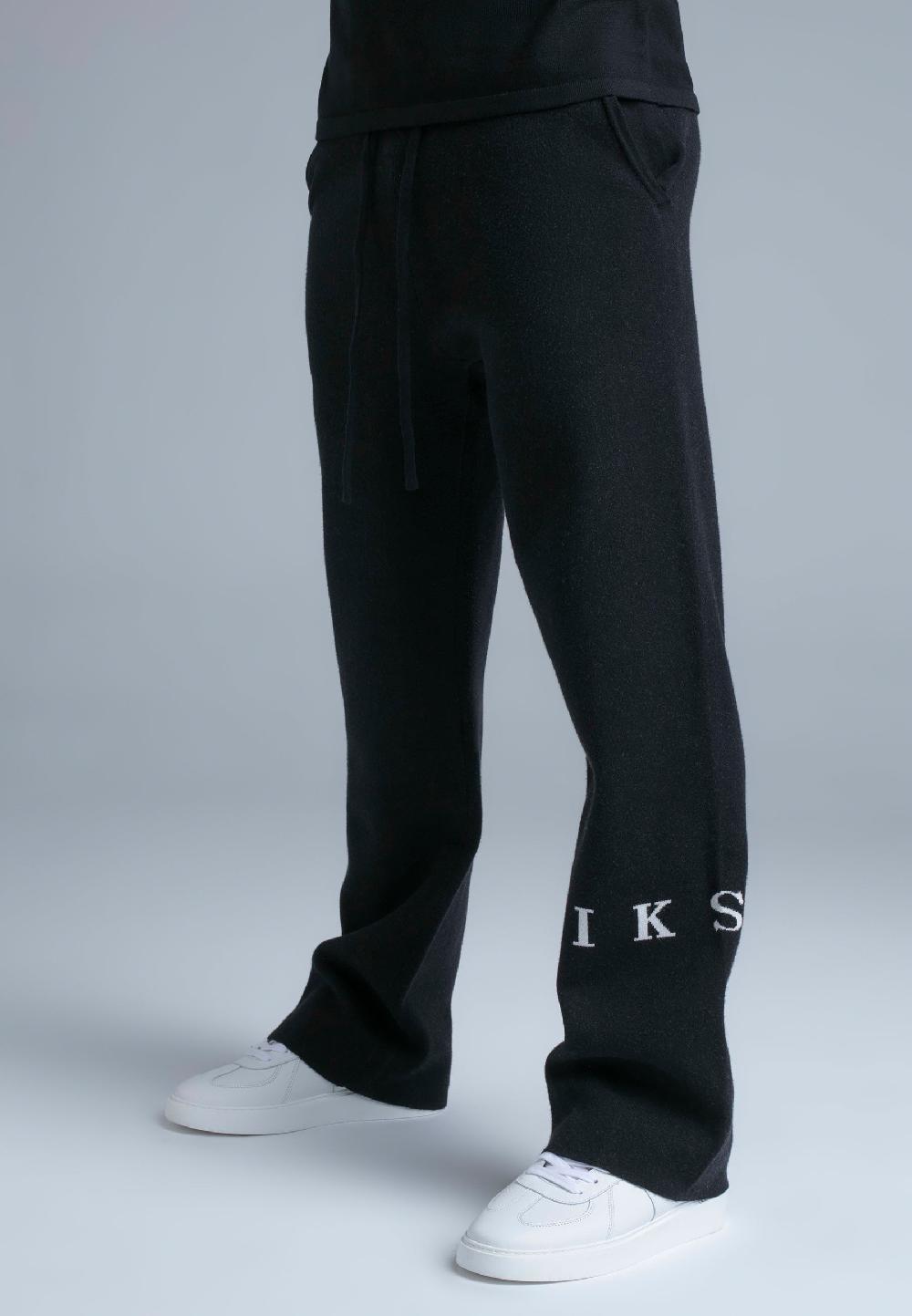 sik silk Black Knitted Track Pants