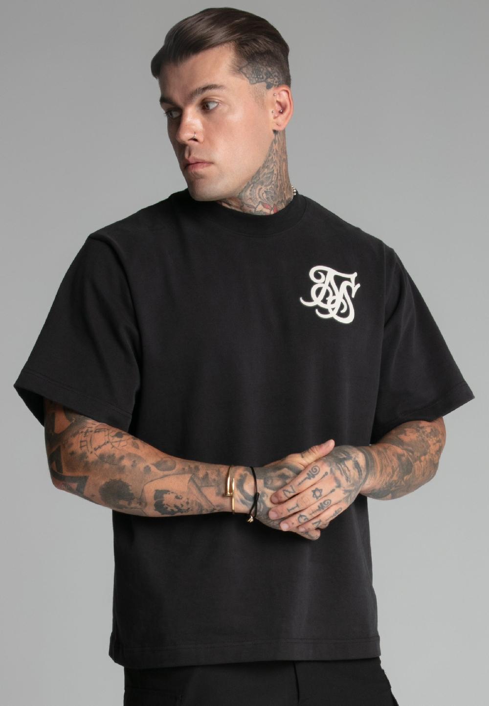 sik silk Black Logo T-Shirt