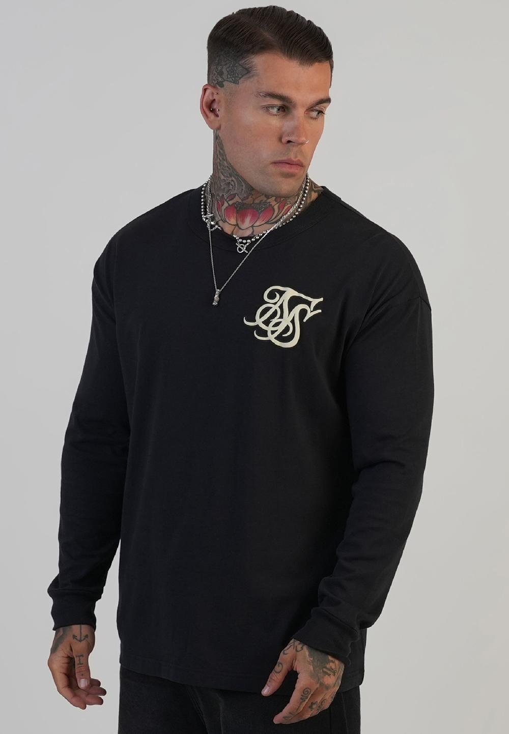 sik silk Black Logo T-Shirt