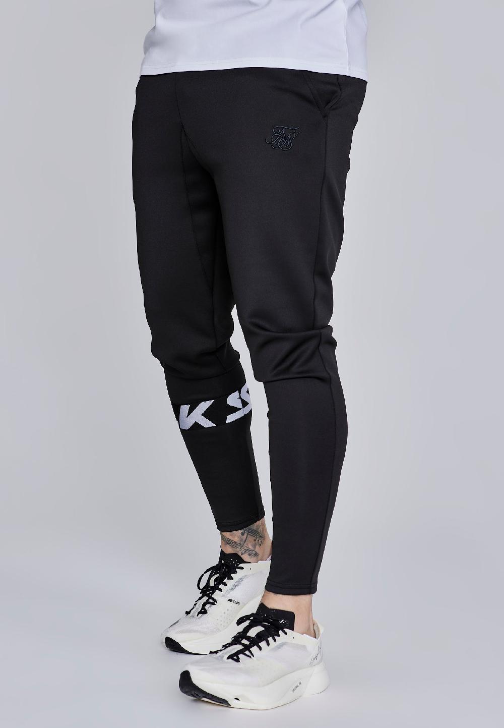 Sik Silk Black Muscle Fit Joggers
