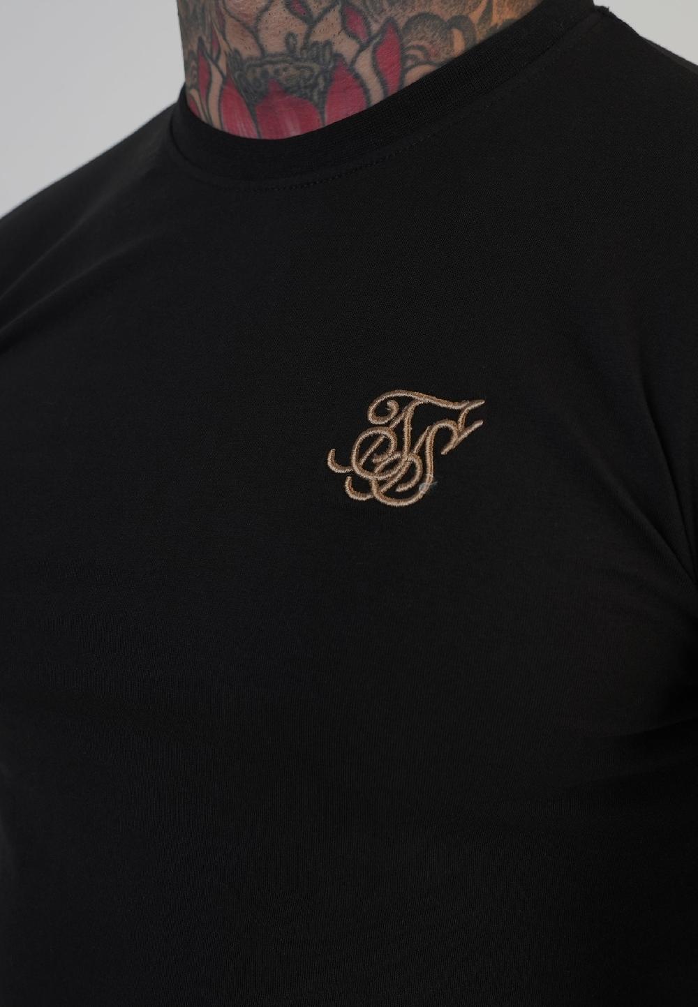 Sik Silk Black Muscle Fit T-Shirt