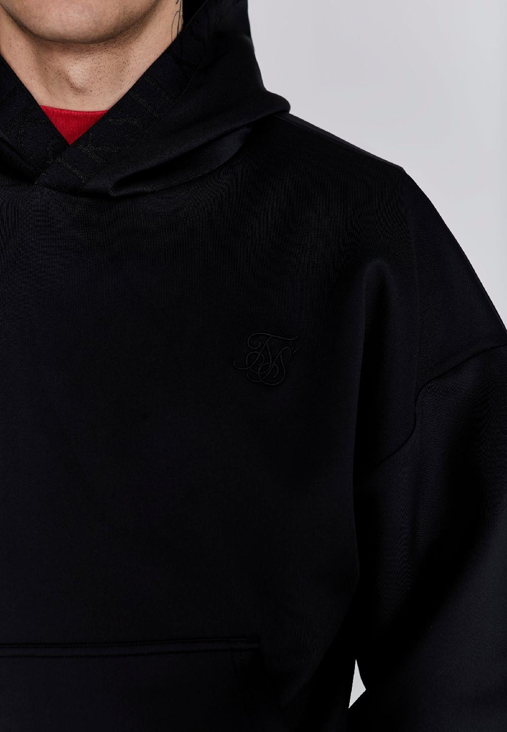 Sik Silk Black Oversized Dynamic Hoodie
