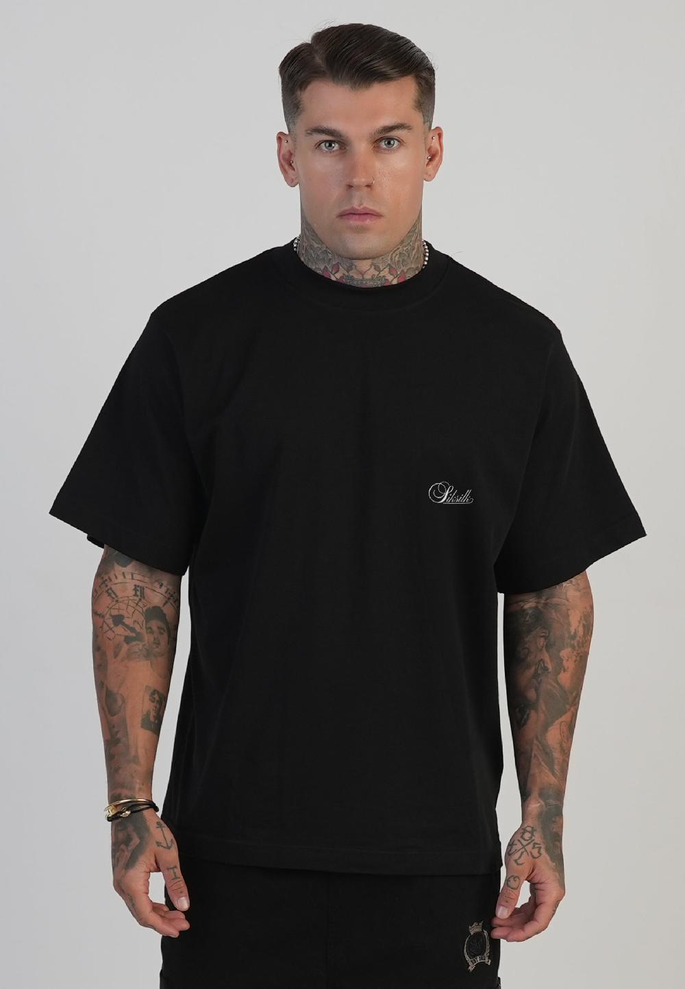Sik Silk Black Oversized T-Shirt