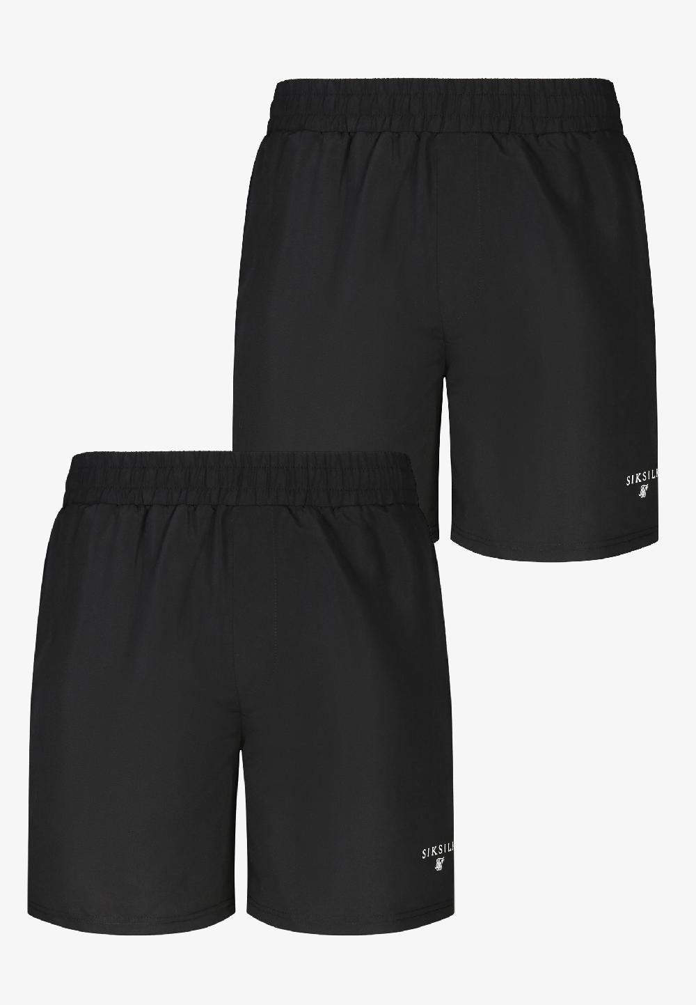 sik silk Black Pack of 2 Swim Shorts
