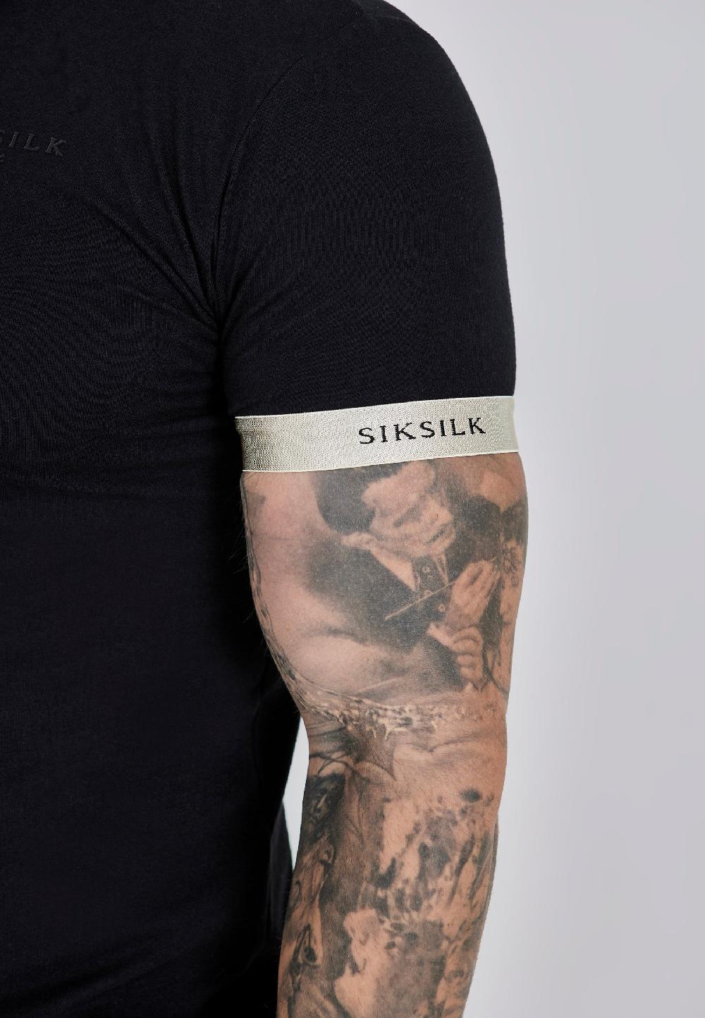 Sik Silk Black Polo T-Shirt