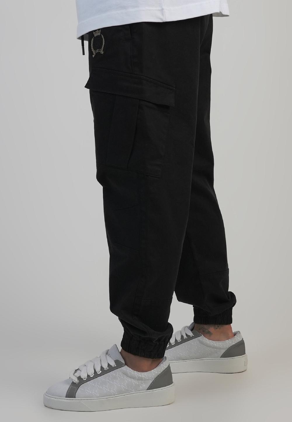 Sik Silk Black Regular Fit Cargos