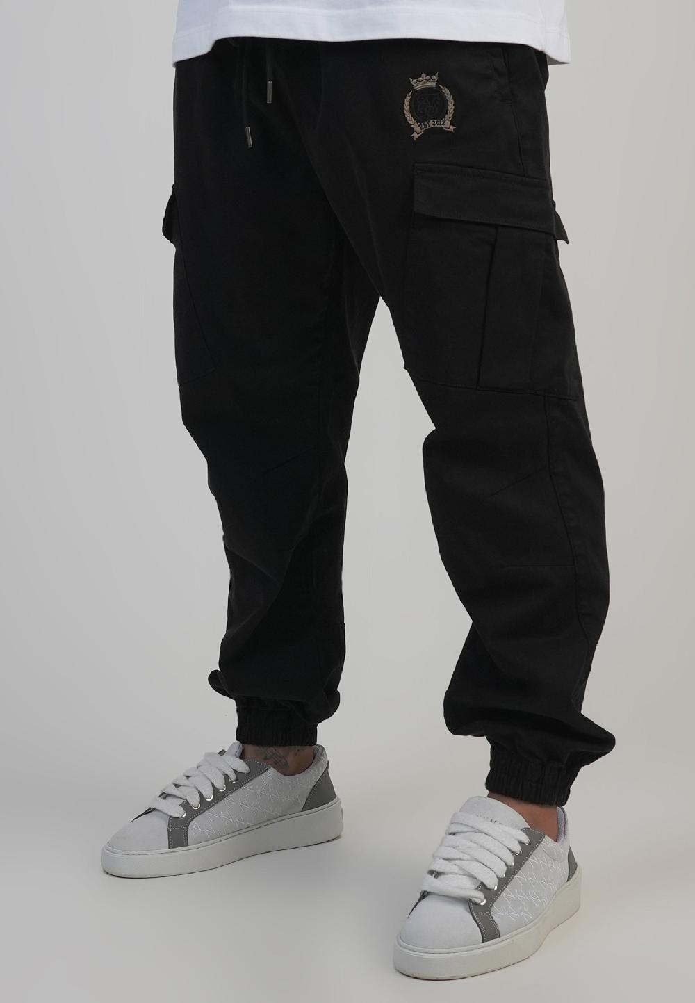 sik silk Black Regular Fit Cargos