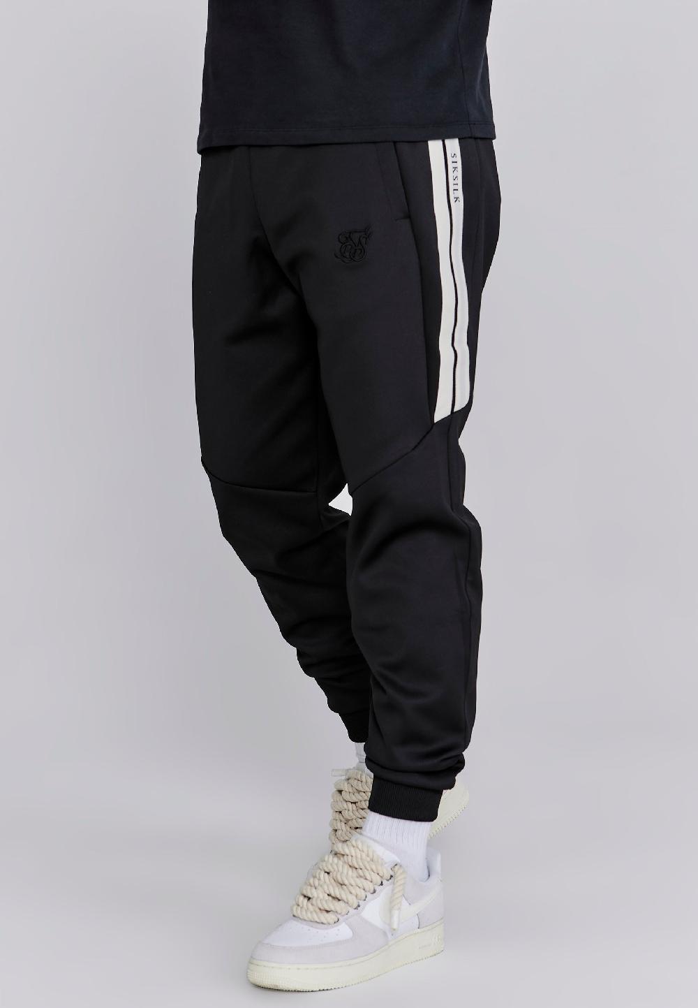 sik silk Black Relaxed Fit Joggers