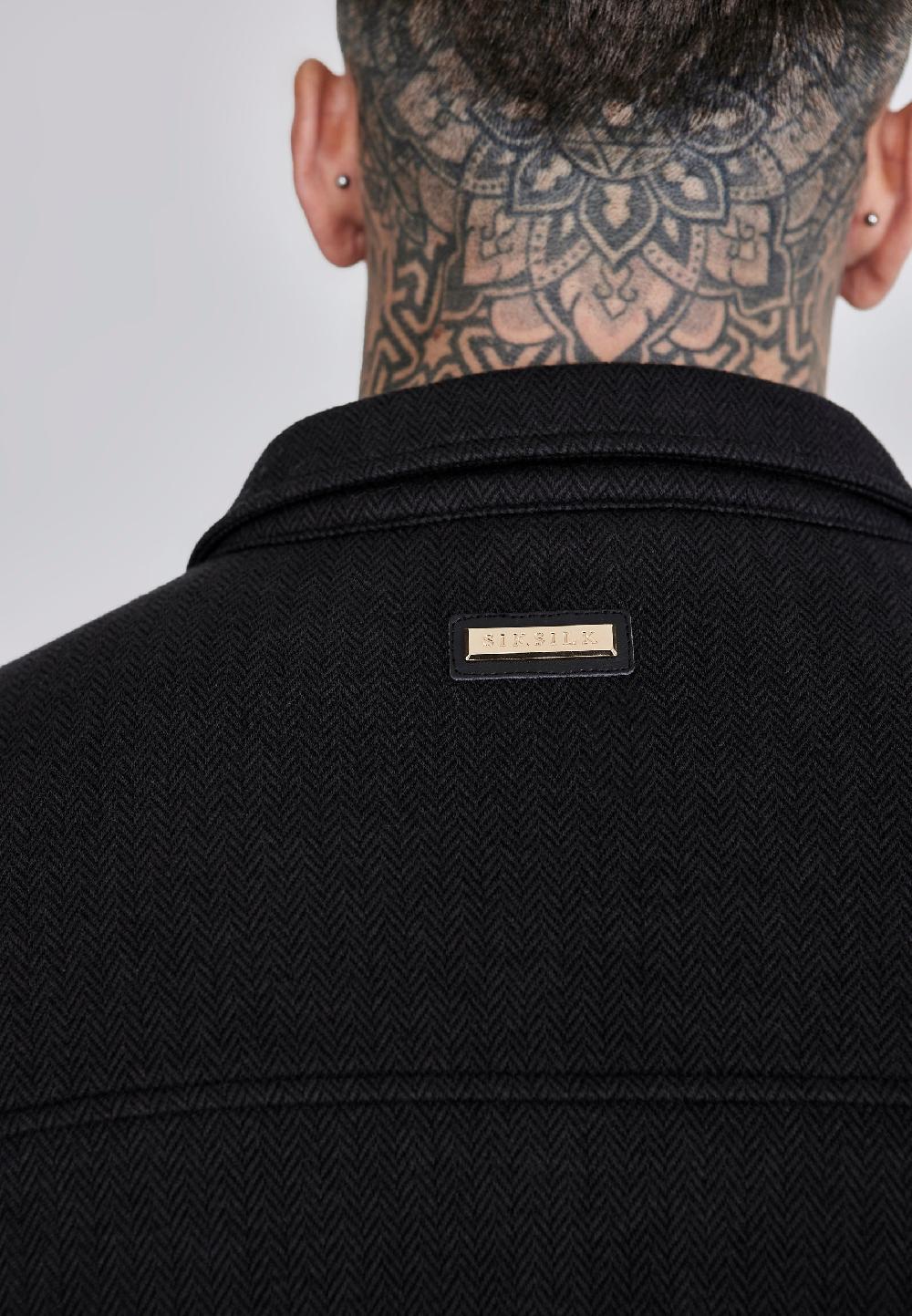 Sik Silk Black Smart Overshirt