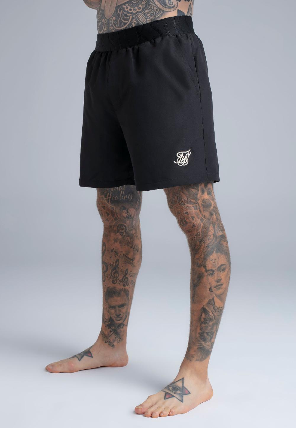 sik silk Black Swim Shorts