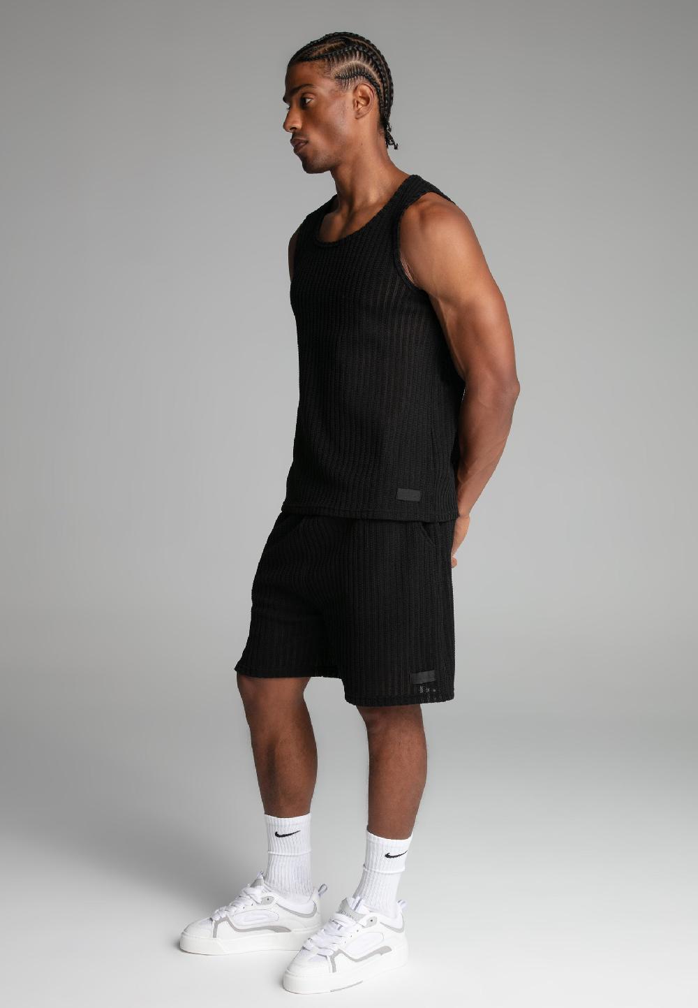 Sik Silk Black Textured Vest