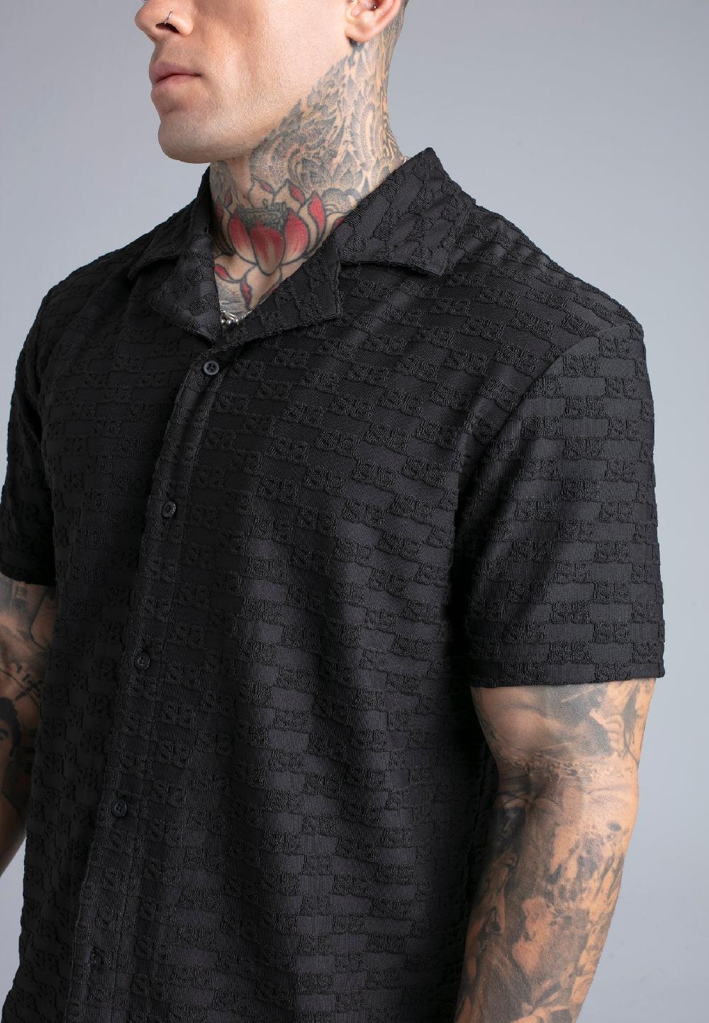 Sik Silk Black Towelling Shirt