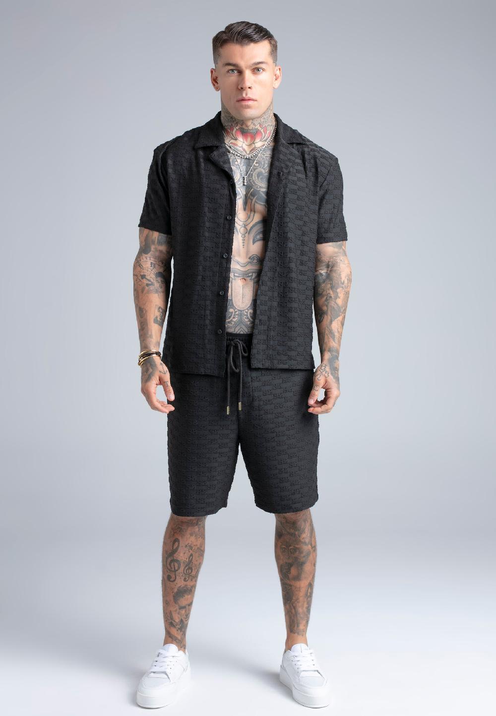 Sik Silk Black Towelling Shorts
