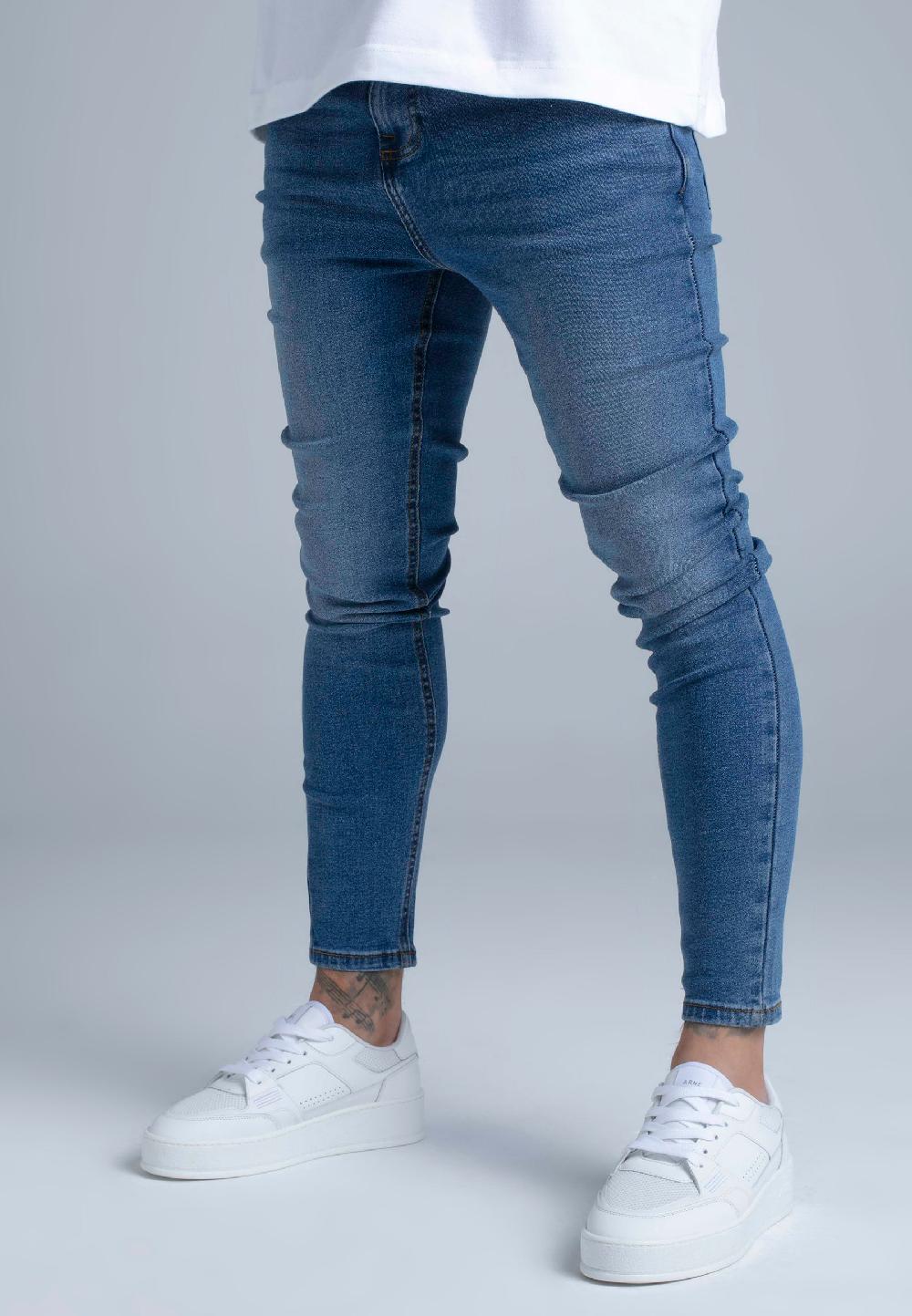 sik silk Blue Skinny Jeans